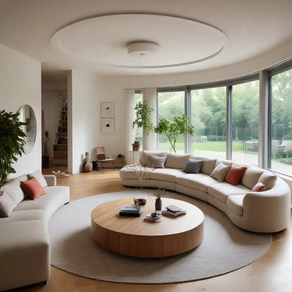 Circular Living Room and Temporary Spaces for the Modern Home